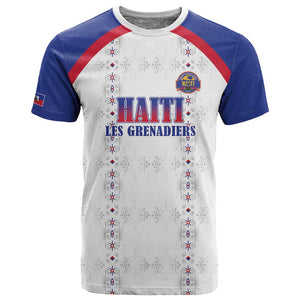 Custom Afro-Haitians Football Pride T shirt Les Grenadiers Veve Vodou White Version - African Pride