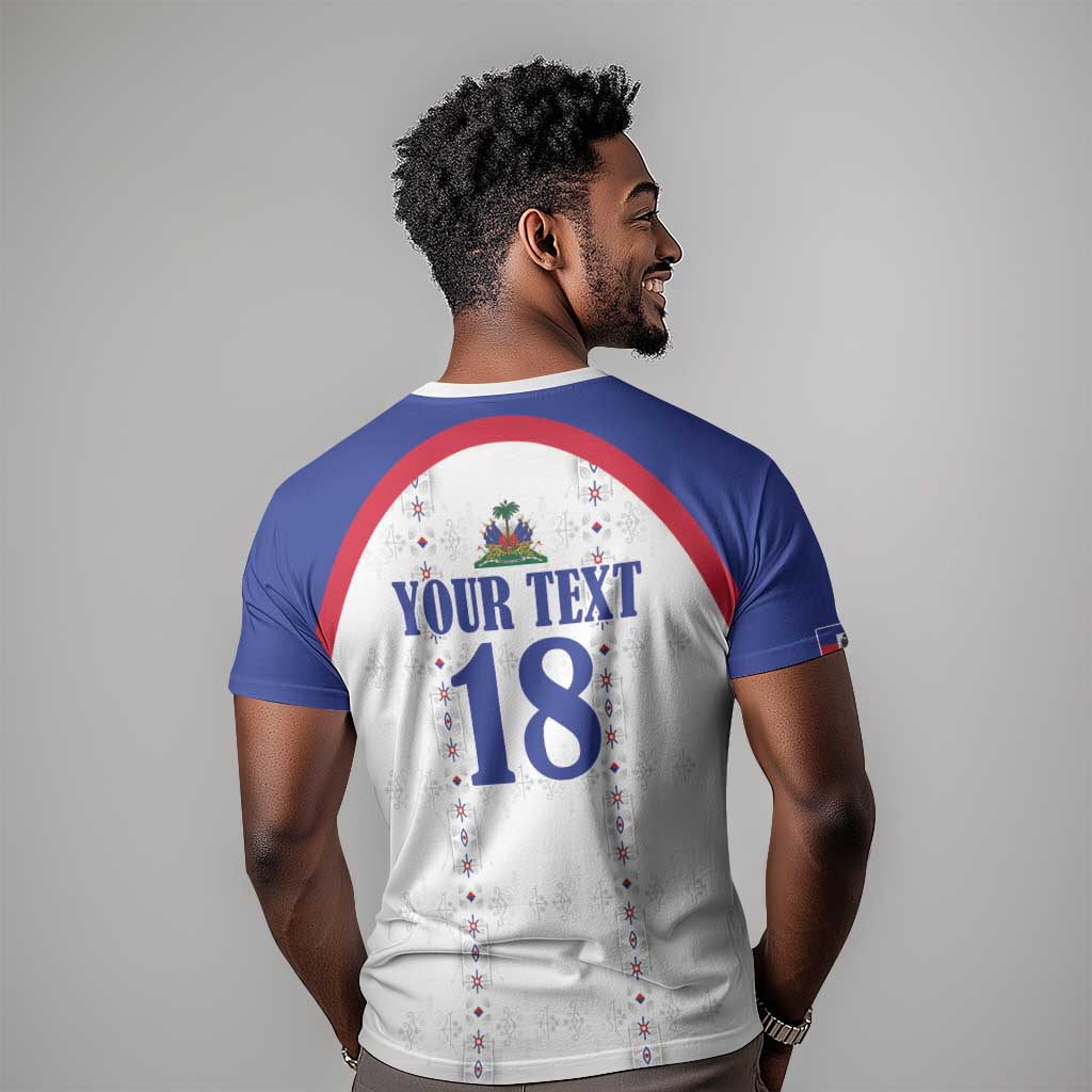 Custom Afro-Haitians Football Pride T shirt Les Grenadiers Veve Vodou White Version - African Pride