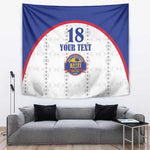 Custom Afro-Haitians Football Pride Tapestry Les Grenadiers Veve Vodou White Version - African Pride