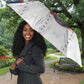 Custom Afro-Haitians Football Pride Umbrella Les Grenadiers Veve Vodou White Version