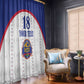 Custom Afro-Haitians Football Pride Window Curtain Les Grenadiers Veve Vodou White Version - African Pride