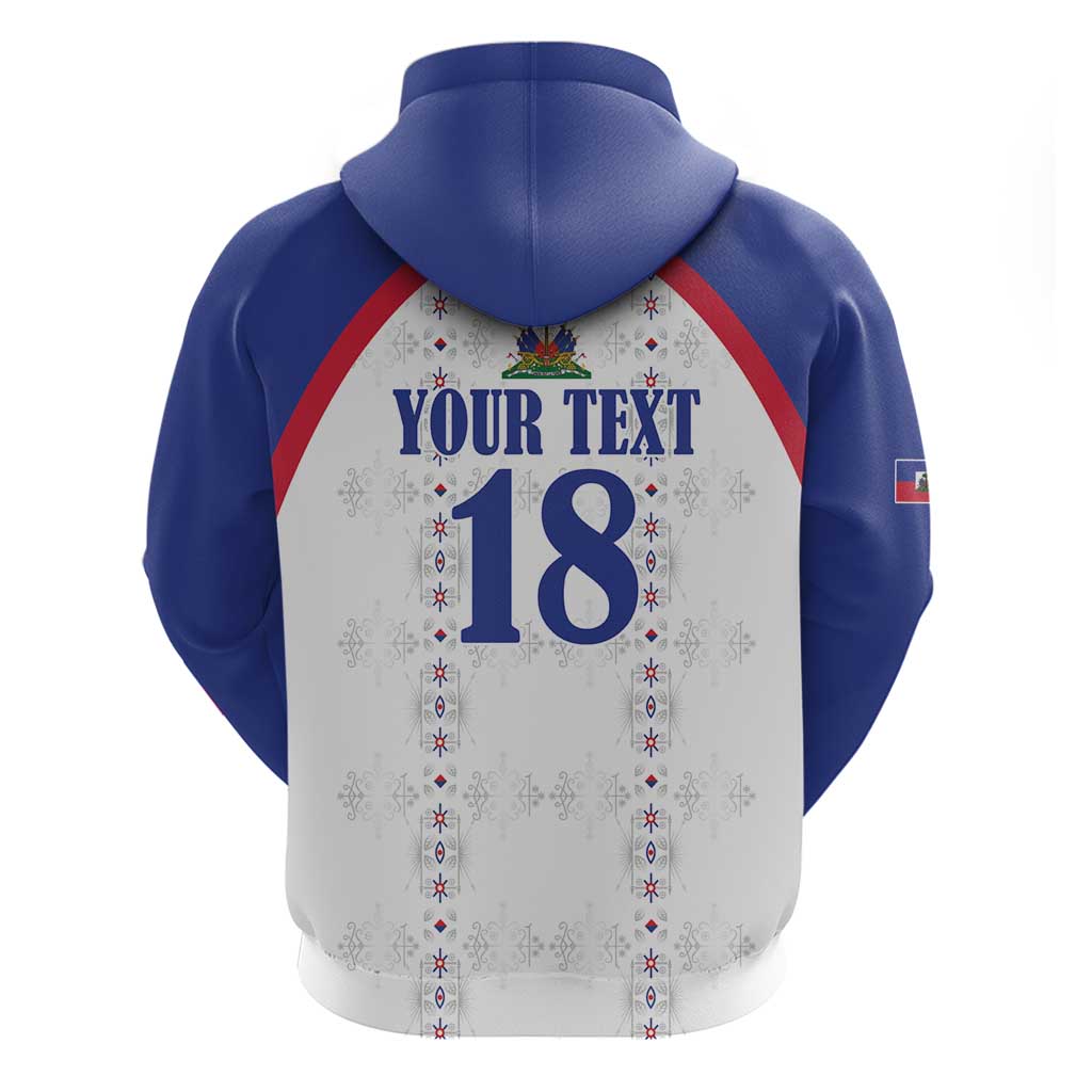 Custom Afro-Haitians Football Pride Zip Hoodie Les Grenadiers Veve Vodou White Version - African Pride