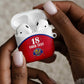 Custom Afro-Haitians Football Pride AirPods Case Les Grenadiers Veve Vodou Red Version