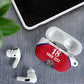 Custom Afro-Haitians Football Pride AirPods Case Les Grenadiers Veve Vodou Red Version