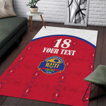 Custom Afro-Haitians Football Pride Area Rug Les Grenadiers Veve Vodou Red Version - African Pride