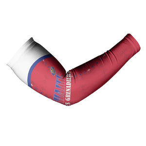 Custom Afro-Haitians Football Pride Arm Sleeves Les Grenadiers Veve Vodou Red Version