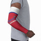 Custom Afro-Haitians Football Pride Arm Sleeves Les Grenadiers Veve Vodou Red Version