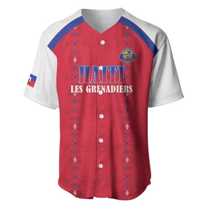 Custom Afro-Haitians Football Pride Baseball Jersey Les Grenadiers Veve Vodou Red Version LT18