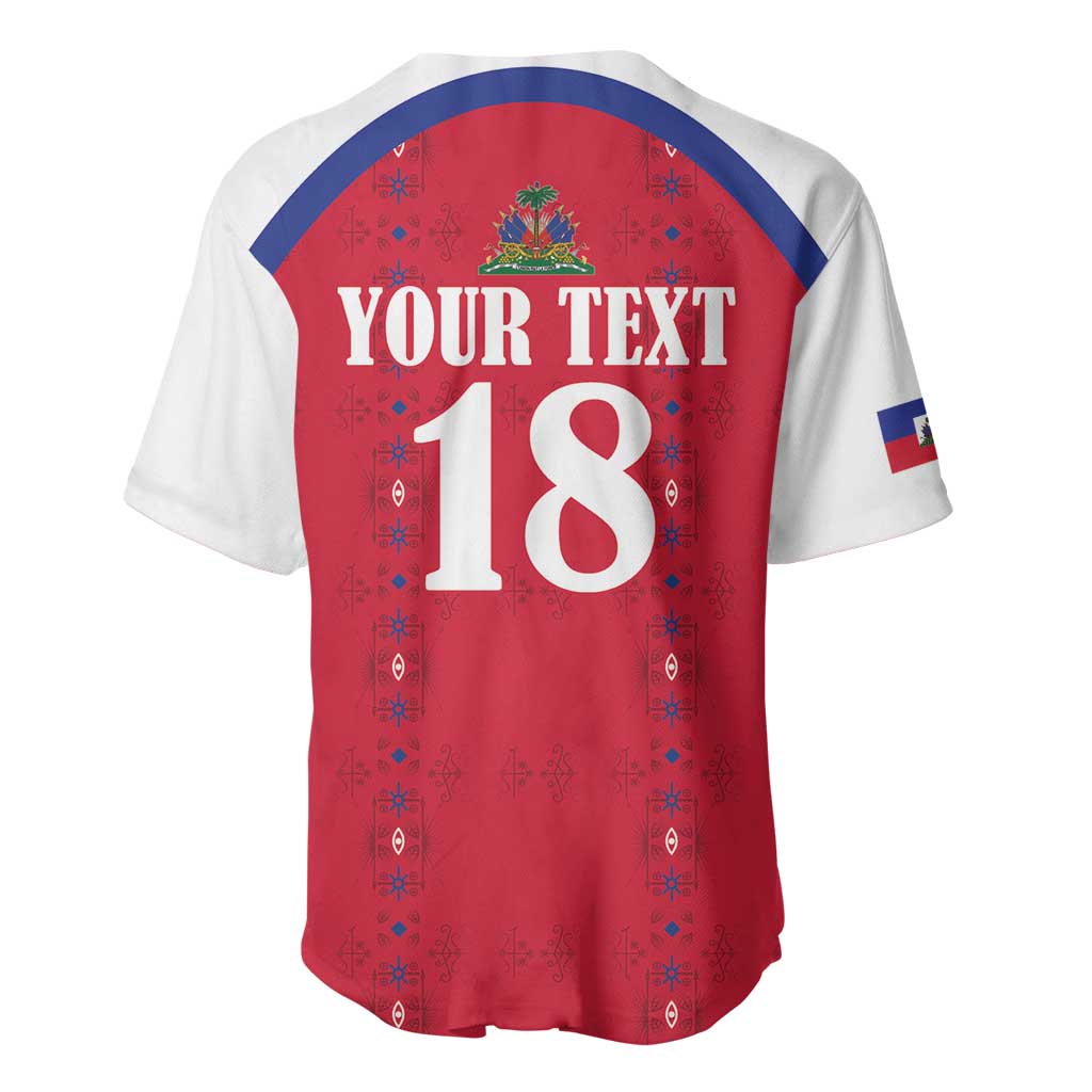 Custom Afro-Haitians Football Pride Baseball Jersey Les Grenadiers Veve Vodou Red Version LT18