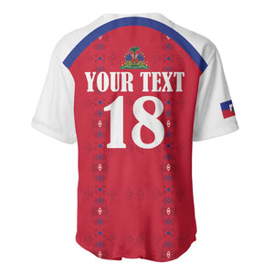 Custom Afro-Haitians Football Pride Baseball Jersey Les Grenadiers Veve Vodou Red Version LT18