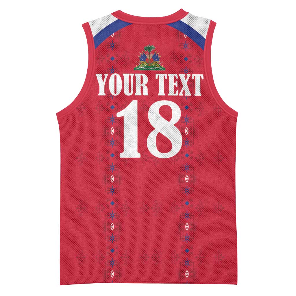 Custom Afro-Haitians Football Pride Basketball Jersey Les Grenadiers Veve Vodou Red Version - African Pride