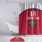 Custom Afro-Haitians Football Pride Bathroom Set Les Grenadiers Veve Vodou Red Version