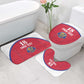 Custom Afro-Haitians Football Pride Bathroom Set Les Grenadiers Veve Vodou Red Version