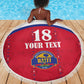 Custom Afro-Haitians Football Pride Beach Blanket Les Grenadiers Veve Vodou Red Version - African Pride