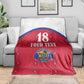 Custom Afro-Haitians Football Pride Blanket Les Grenadiers Veve Vodou Red Version - African Pride