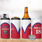 Custom Afro-Haitians Football Pride 4 in 1 Can Cooler Tumbler Les Grenadiers Veve Vodou Red Version - African Pride