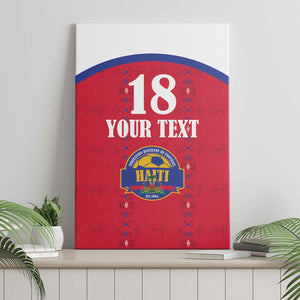 Custom Afro-Haitians Football Pride Canvas Wall Art Les Grenadiers Veve Vodou Red Version - African Pride
