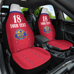 Custom Afro-Haitians Football Pride Car Seat Cover Les Grenadiers Veve Vodou Red Version - African Pride