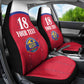 Custom Afro-Haitians Football Pride Car Seat Cover Les Grenadiers Veve Vodou Red Version - African Pride