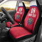 Custom Afro-Haitians Football Pride Car Seat Cover Les Grenadiers Veve Vodou Red Version - African Pride