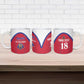 Custom Afro-Haitians Football Pride Ceramic Mug Les Grenadiers Veve Vodou Red Version