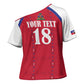 Custom Afro-Haitians Football Pride Cross Shoulder Shirt Les Grenadiers Veve Vodou Red Version
