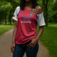 Custom Afro-Haitians Football Pride Cross Shoulder Shirt Les Grenadiers Veve Vodou Red Version
