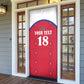 Custom Afro-Haitians Football Pride Door Cover Les Grenadiers Veve Vodou Red Version