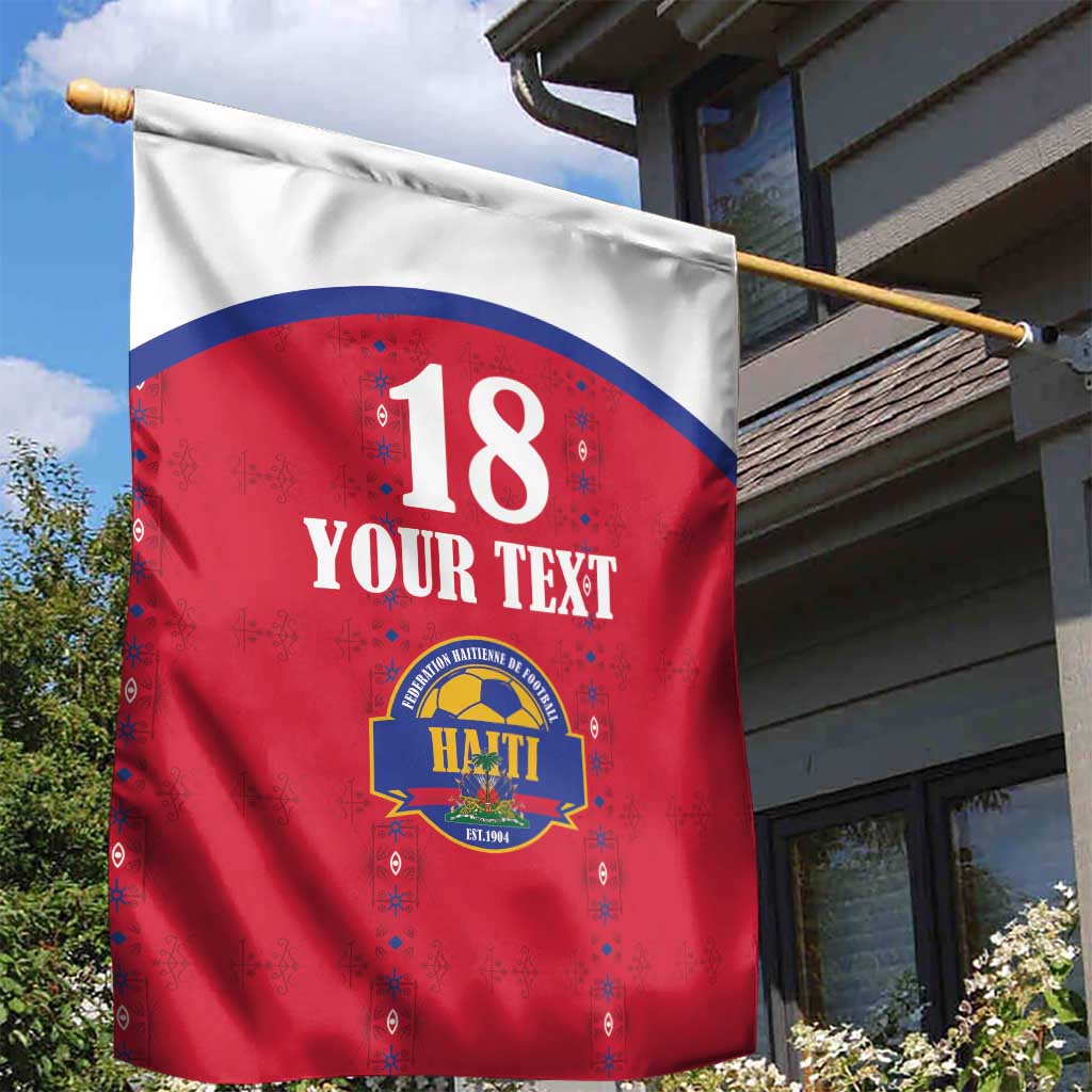 Custom Afro-Haitians Football Pride Garden Flag Les Grenadiers Veve Vodou Red Version - African Pride