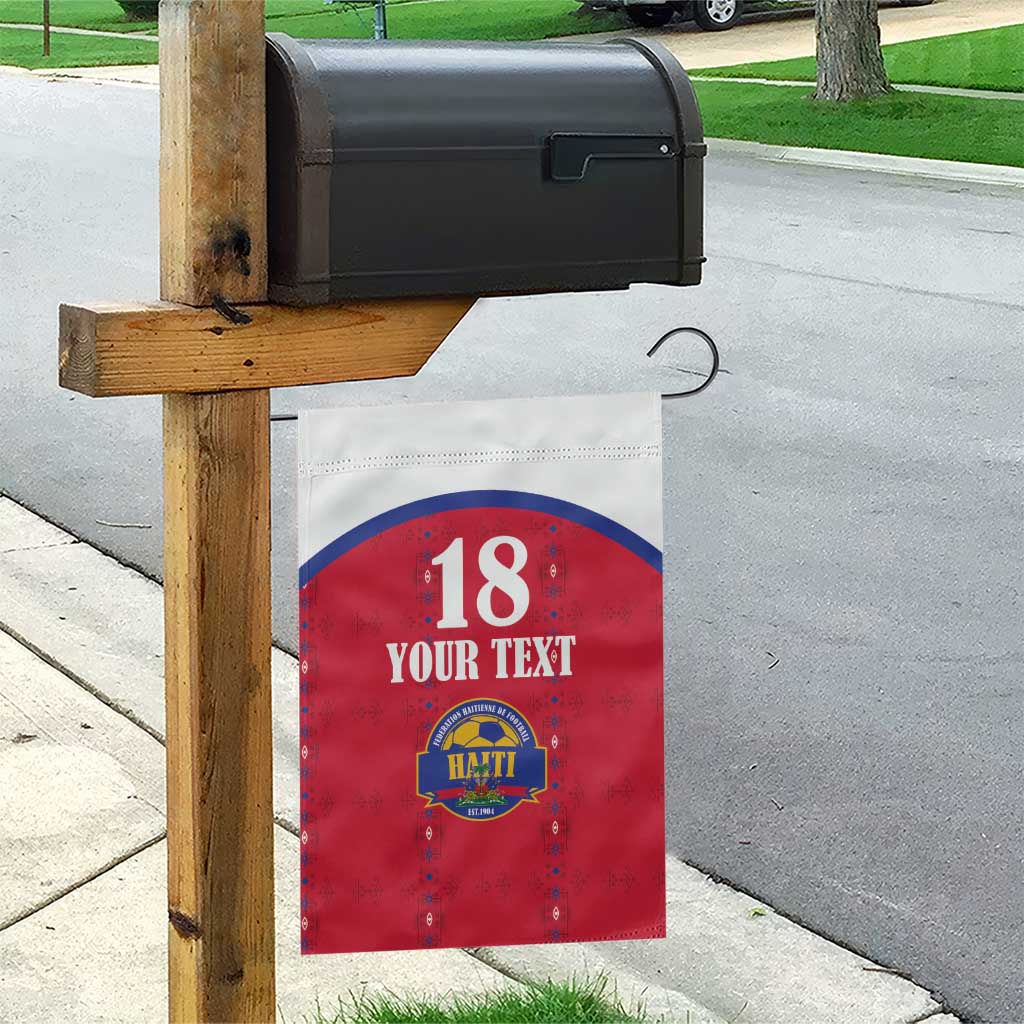 Custom Afro-Haitians Football Pride Garden Flag Les Grenadiers Veve Vodou Red Version - African Pride