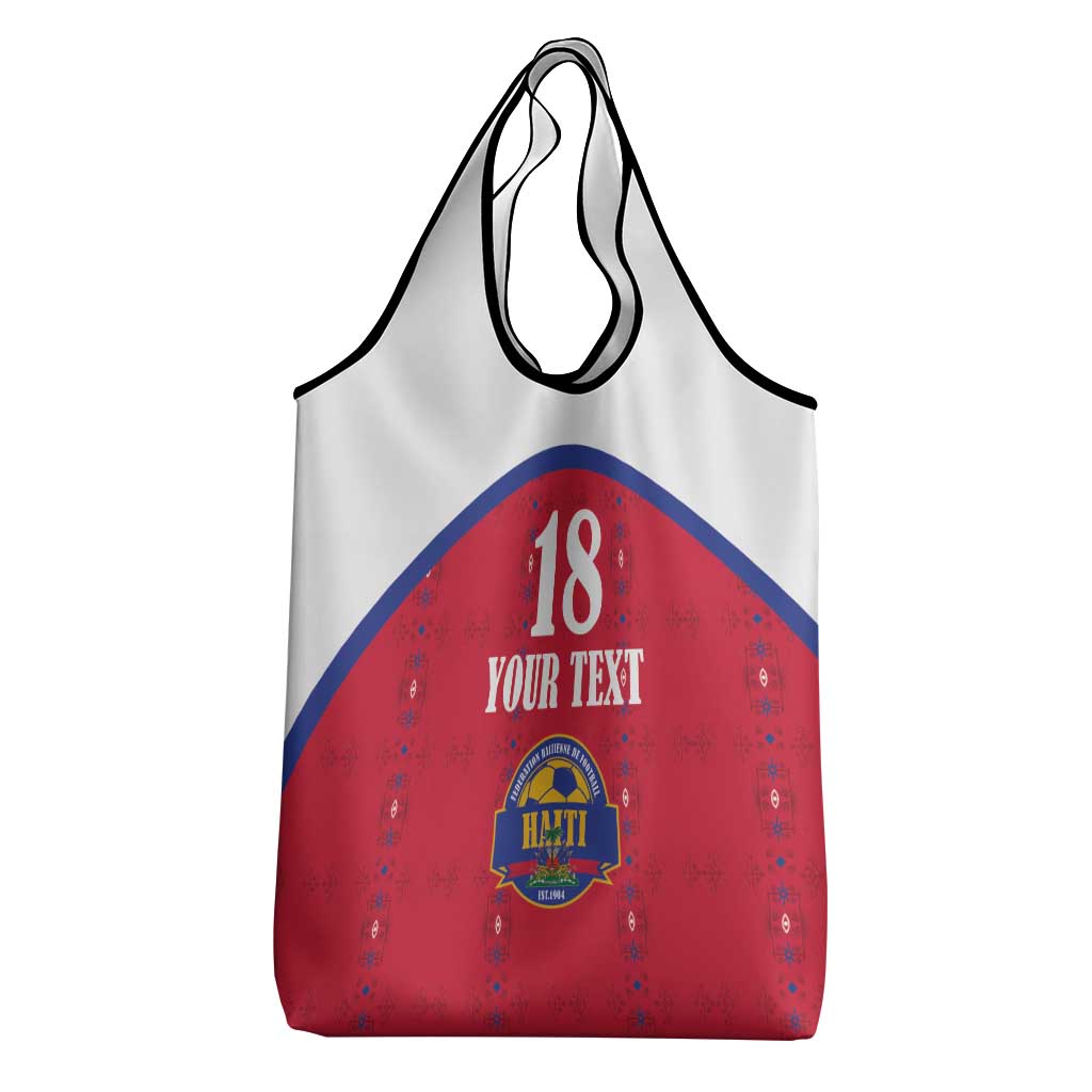 Custom Afro-Haitians Football Pride Grocery Bag Les Grenadiers Veve Vodou Red Version - African Pride