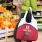 Custom Afro-Haitians Football Pride Grocery Bag Les Grenadiers Veve Vodou Red Version - African Pride