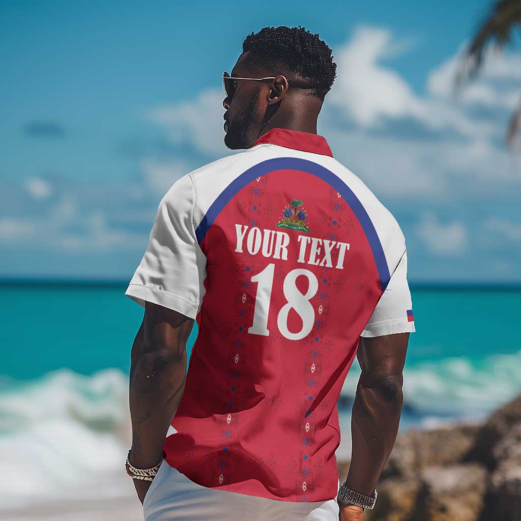 Custom Afro-Haitians Football Pride Hawaiian Shirt Les Grenadiers Veve Vodou Red Version - African Pride