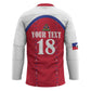 Custom Afro-Haitians Football Pride Hockey Jersey Les Grenadiers Veve Vodou Red Version