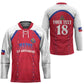 Custom Afro-Haitians Football Pride Hockey Jersey Les Grenadiers Veve Vodou Red Version