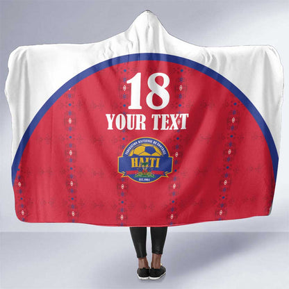Custom Afro-Haitians Football Pride Hooded Blanket Les Grenadiers Veve Vodou Red Version - African Pride