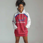 Custom Afro-Haitians Football Pride Hoodie Dress Les Grenadiers Veve Vodou Red Version - African Pride