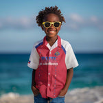 Custom Afro-Haitians Football Pride Kid Hawaiian Shirt Les Grenadiers Veve Vodou Red Version - African Pride