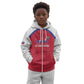 Custom Afro-Haitians Football Pride Kid Hoodie Les Grenadiers Veve Vodou Red Version - African Pride