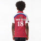 Custom Afro-Haitians Football Pride Kid Polo Shirt Les Grenadiers Veve Vodou Red Version - African Pride
