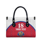 Custom Afro-Haitians Football Pride Leather Bag Les Grenadiers Veve Vodou Red Version