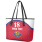 Custom Afro-Haitians Football Pride Leather Tote Bag Les Grenadiers Veve Vodou Red Version - African Pride