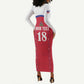 Custom Afro-Haitians Football Pride Long Sleeve Bodycon Dress Les Grenadiers Veve Vodou Red Version - African Pride