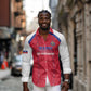 Custom Afro-Haitians Football Pride Long Sleeve Button Shirt Les Grenadiers Veve Vodou Red Version - African Pride