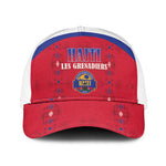Afro-Haitians Football Pride Mesh Trucker Cap Les Grenadiers Veve Vodou Red Version - African Pride