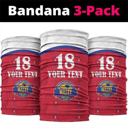 Custom Afro-Haitians Football Pride Neck Gaiter Les Grenadiers Veve Vodou Red Version - African Pride