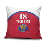 Custom Afro-Haitians Football Pride Pillow Cover Les Grenadiers Veve Vodou Red Version