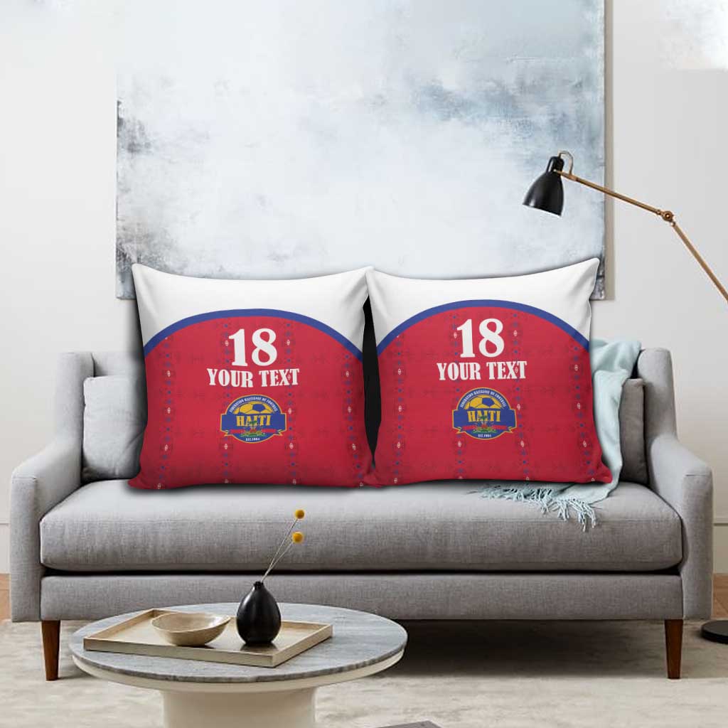 Custom Afro-Haitians Football Pride Pillow Cover Les Grenadiers Veve Vodou Red Version
