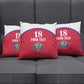 Custom Afro-Haitians Football Pride Pillow Cover Les Grenadiers Veve Vodou Red Version