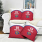 Custom Afro-Haitians Football Pride Pillow Cover Les Grenadiers Veve Vodou Red Version
